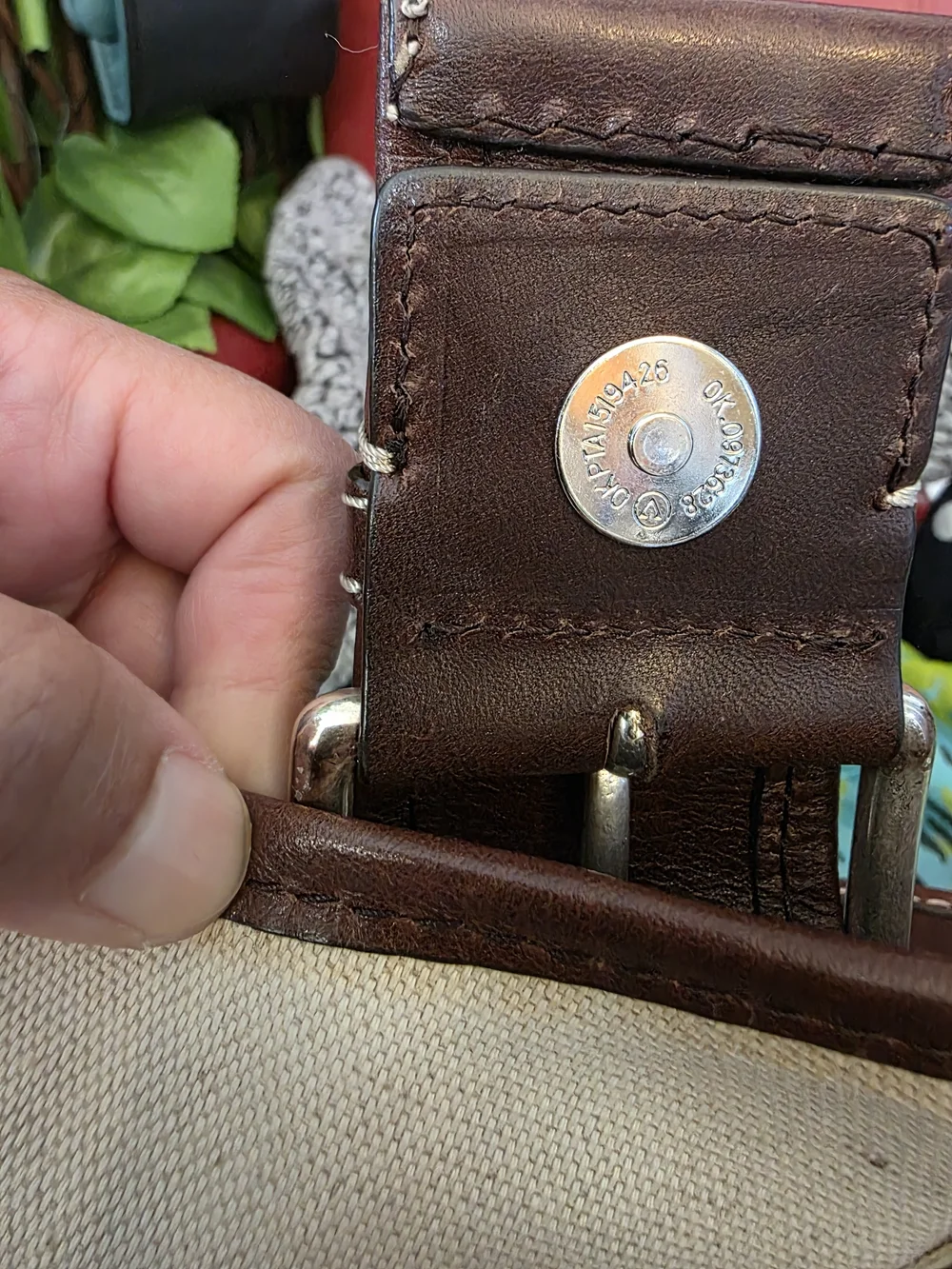 Classic Brown Leather Shoulder Bag with Buckle Detail